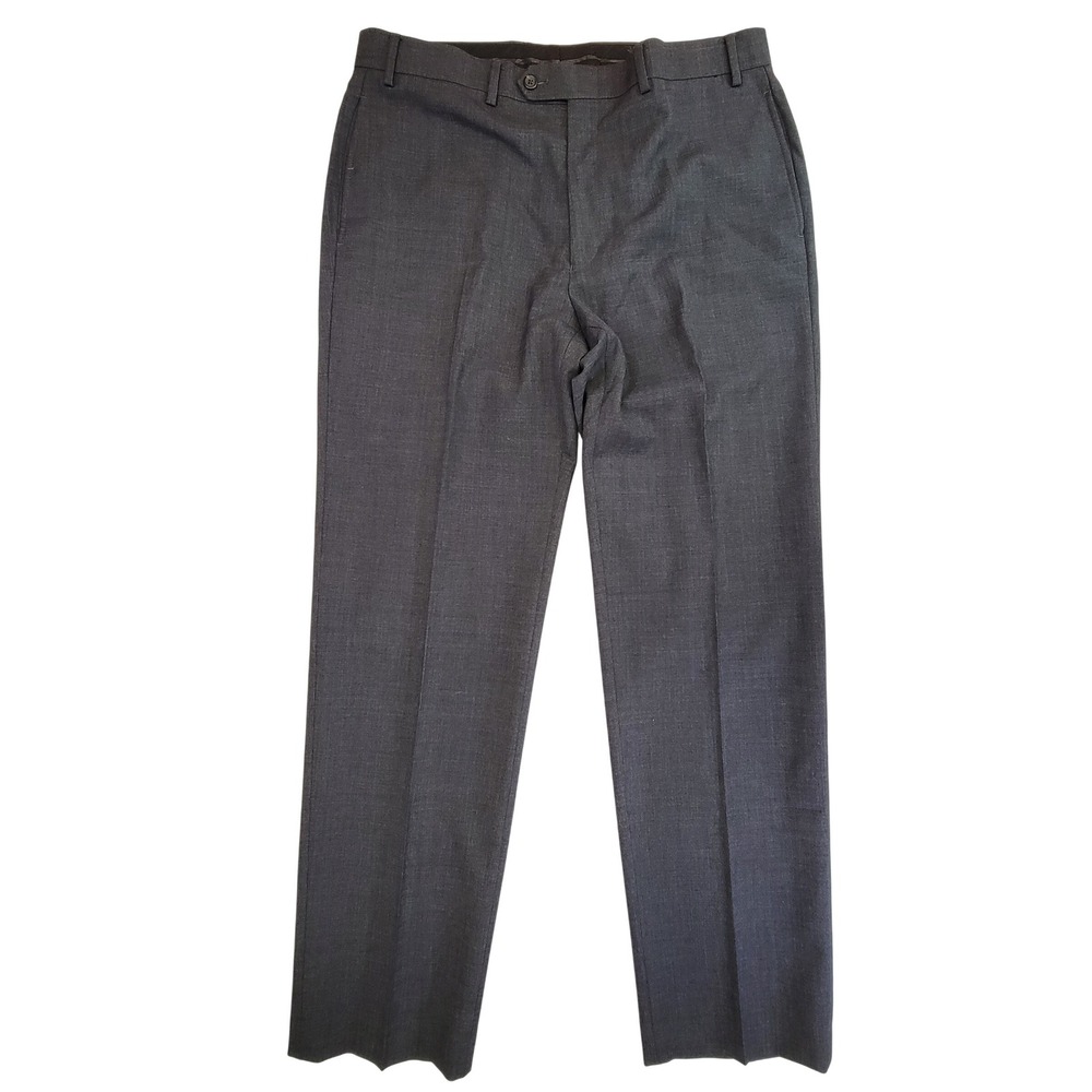 Ralph Lauren Total Comfort Wool Dress Pants Men Charcoal Gray 35W-32L‎
